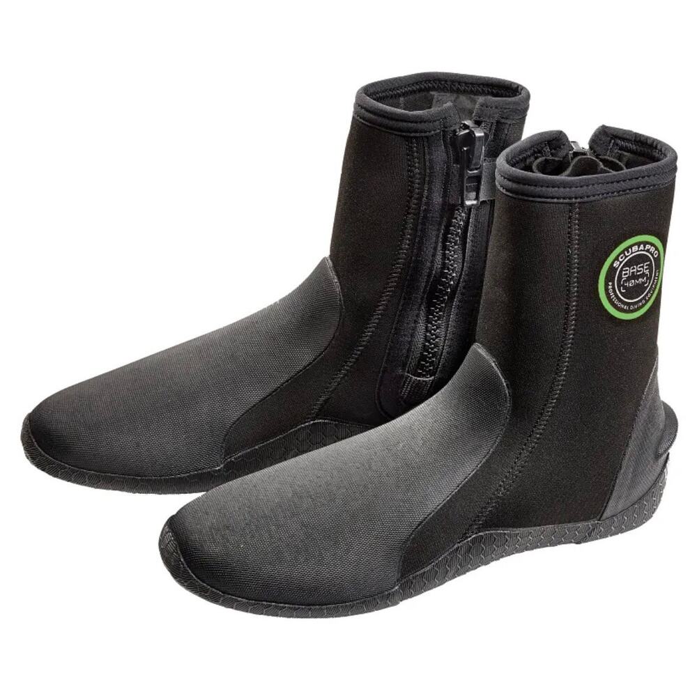 ScubaPro Base Boot 4.0 mm Dive Boots Black Size 7 (39) Small w/ Storage Bag